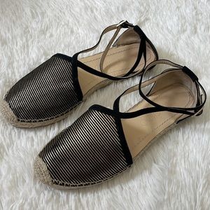 Jimmy Choo Black and Cream Espadrilles
